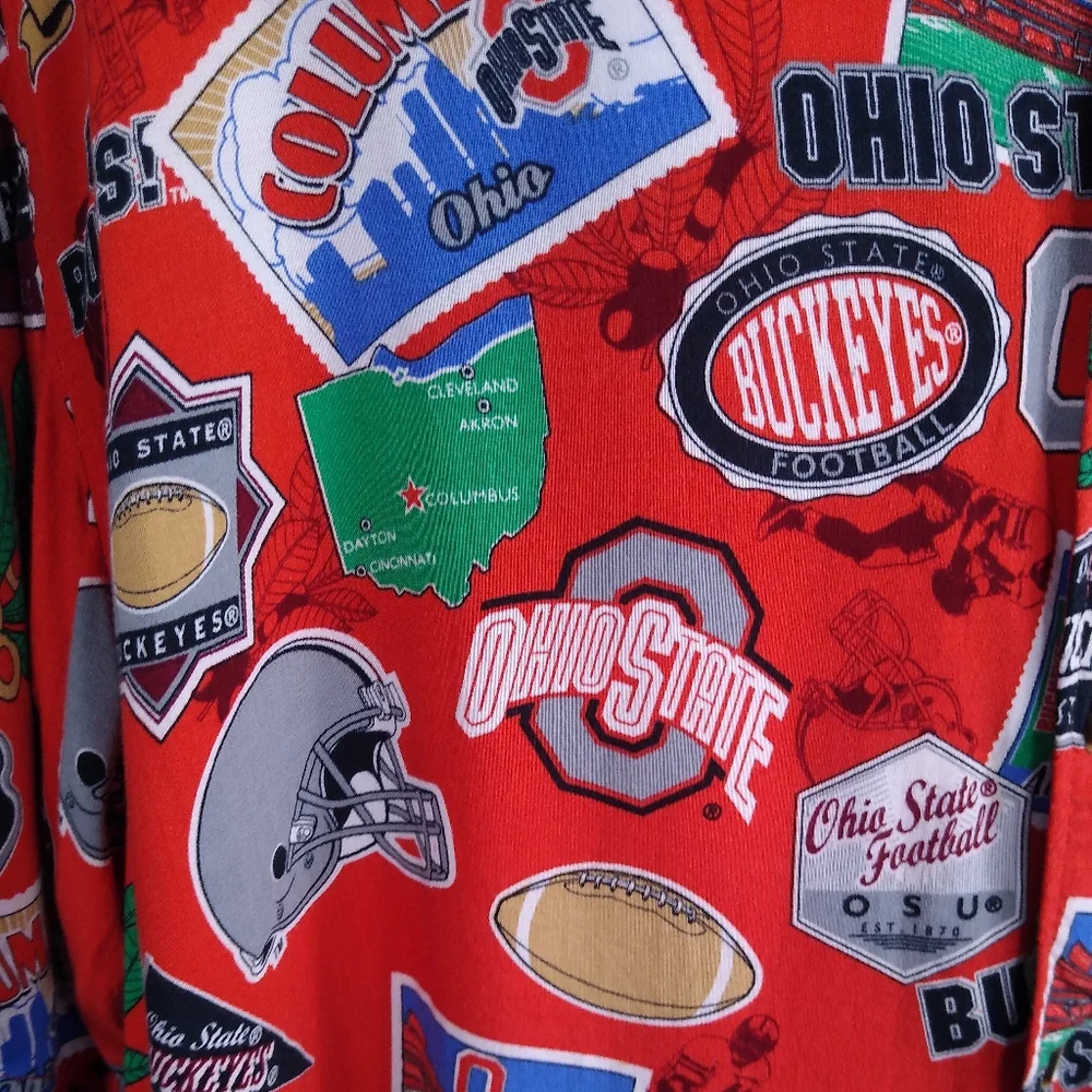 Vintage 90's Lee Sport Ohio State All Over Logo Print XL - Picture 3 of 6
